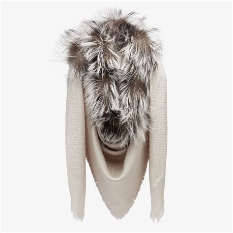 fendi fur shawl|Fendi touch of fur shawl.